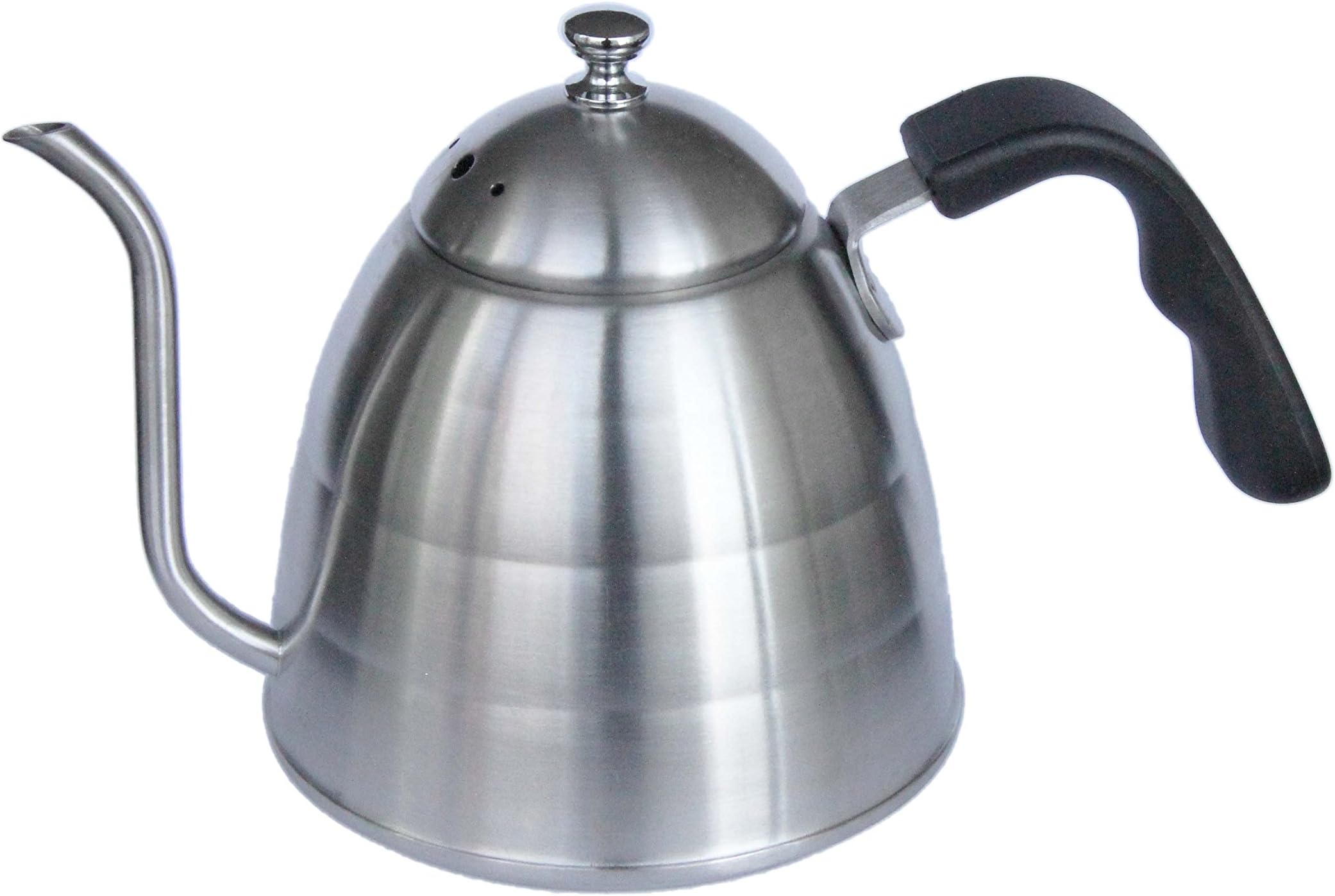 Stainless Steel Pour Over Drip Coffee and Tea Kettle Pot with Extra Thin Precision Gooseneck Spout, Brushed Matte Finish, 1L