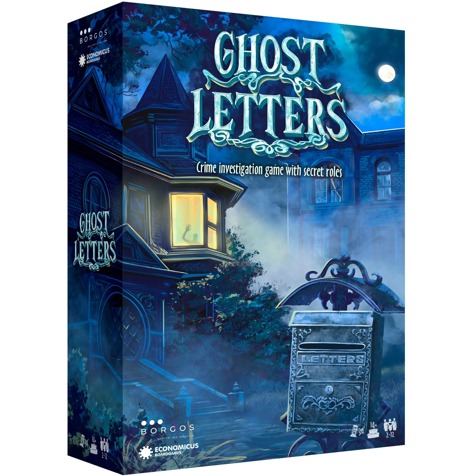 Ghost Letters – Murder Mystery Board Game for Adults, Teens & Families – 2-12 Players, 30 Min Play Time – Intriguing Party Game – Solve a Ghostly Puzzle on Game Night – 2 Modes & Secret Roles