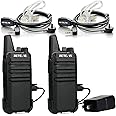 Retevis RT22 Walkie Talkies, Mini 2 Way Radio Rechargeable, VOX Handsfree, Portable, Two-Way Radios Long Range with Earpiece, for Family Road Trip Camping Hiking Skiing(2 Pack, Black)