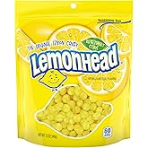 Lemonhead Hard Lemon Candy, Tangy &amp; Sweet, Resealable Bag, 12 oz | Tangy sweet lemon hard candy, refreshing citrus, resealable bag, snacking, party bowls, sharing
