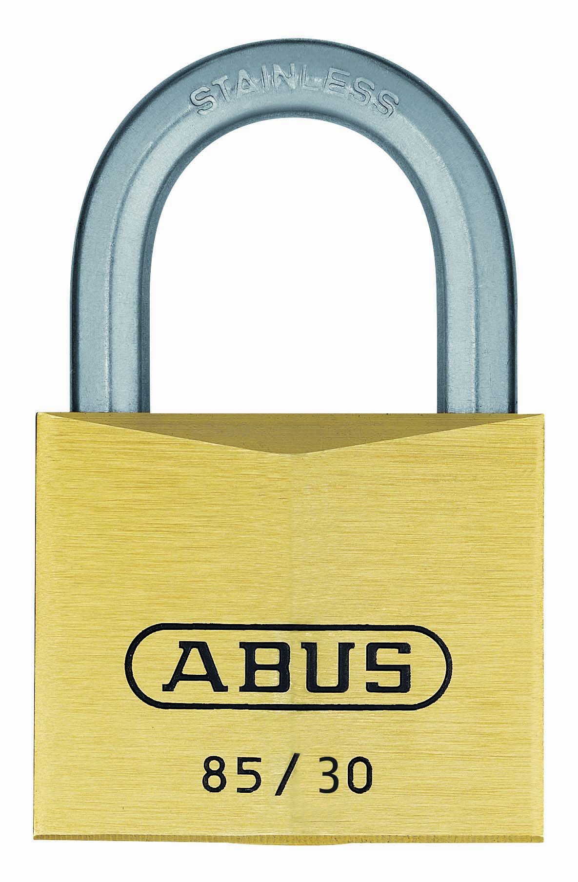 ABUS 04798 Stainless Steel Shackle Service Brass Padlock with 409 Alike Keyed — image 1