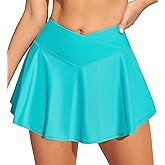 IUGA V Cross Swim Skirt High Waist Tummy Control Beach Vacation Essentials Bathing Suit Swimsuit Tankini Bikini Bottoms