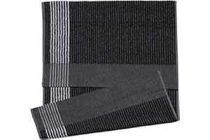 DEVANT SPORT TOWELS Devant Sports Towels Extra Large Caddy Golf Towel, Black/White Stripes