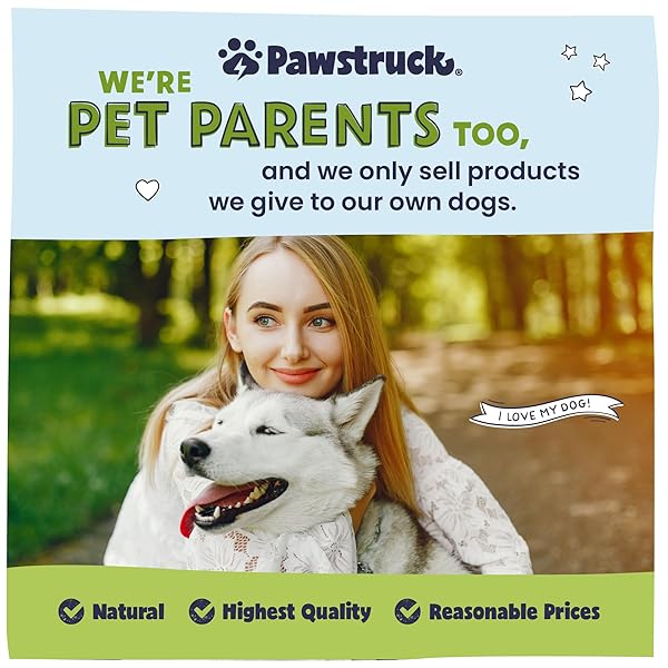 PAWSTRUCK NATURAL 5-7” BEEF COLLAGEN BRAIDS FOR DOGS – LONG-LASTING RAWHIDE & BULLY STICK ALTERNATIVE, WITH CHONDROITIN & GLUCOSAMINE – 5 PACK