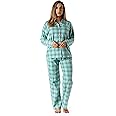 #followme Printed Flannel Button Front PJ Pant Set
