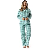 #followme Printed Flannel Button Front PJ Pant Set