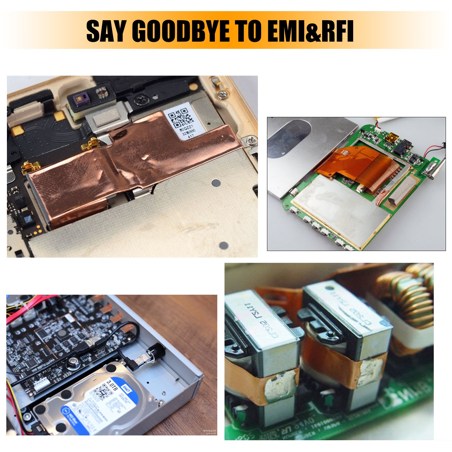 Copper Foil Tape with Conductive Adhesive EMI Shielding Stained Glass Soldering Electrical Repairs Slug&Snail Repellent Paper Circuits Grounding Crafts Projects Guitar GREEN BIRD (0.2 inch)