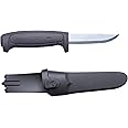 Morakniv Craftline Basic 511 High Carbon Steel Fixed Blade Utility Knife and Combi-Sheath, 3.6-Inch Blade