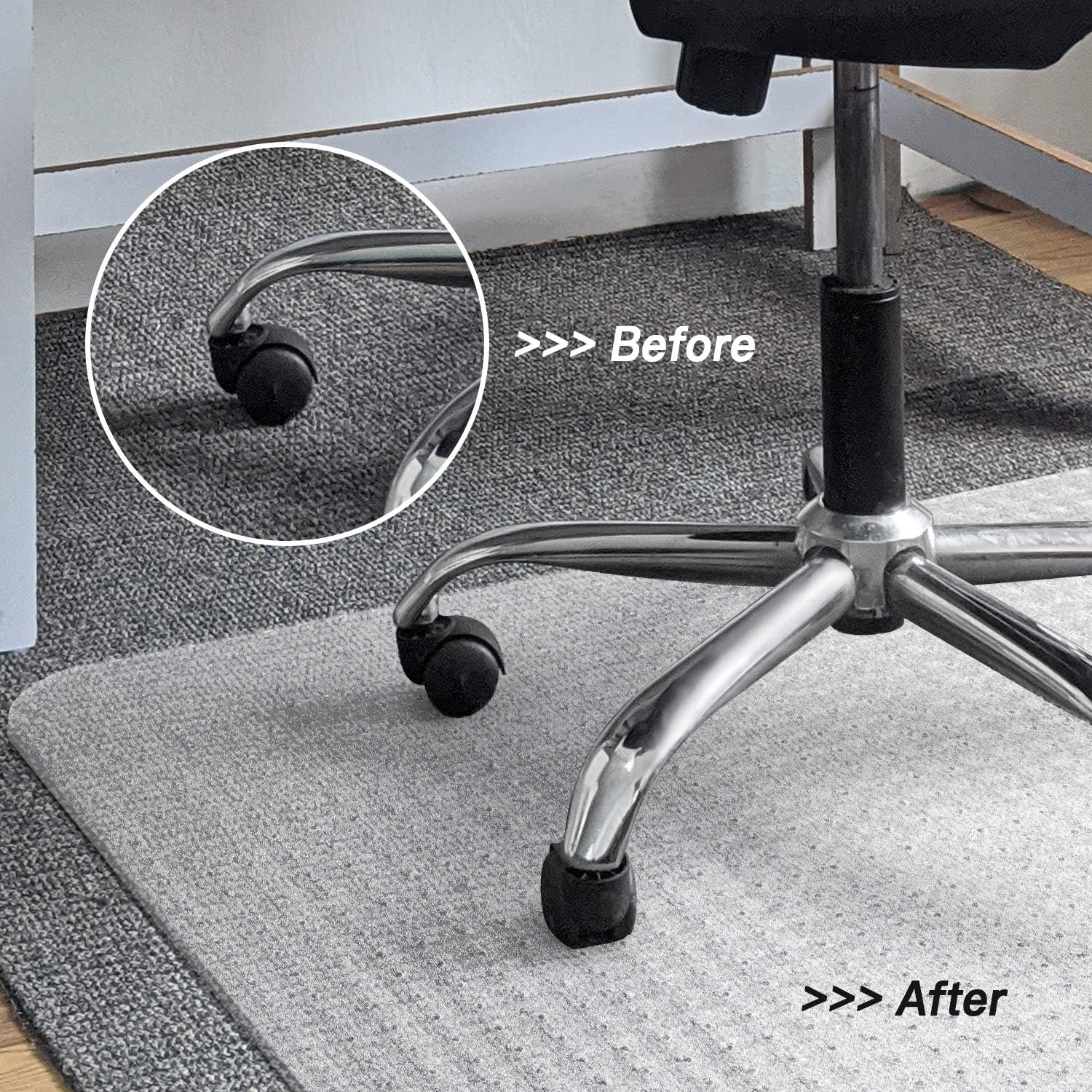 Redsun Office Chair Mat for Carpets Waterproof PVC Multi-Purpose (Office, Home) Floor Protector with Studs 30”X 48” (Thick 2MM with Nails Rectangle) : Office Products