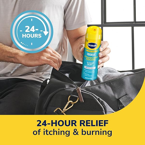 DR. SCHOLL’S ODOR-X ATHLETE’S FOOT MEDICATED LIQUID SPRAY, 5.3 OZ // 24-HOUR RELIEF OF ITCHING & BURNING, INSTANTLY COOLS, CURES & PREVENTS MOST ATHLETE’S FOOT, DESTROYS ODORS INSTANTLY