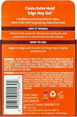 Cantu Extra Hold Edge Stay Gel 64g - Edge Control for Frizz Free Style view 3