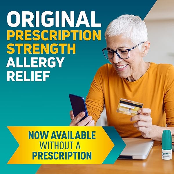NASONEX 24HR ALLERGY NASAL SPRAY, NON-DROWSY, SCENT-FREE MIST, ALLERGY SYMPTOMS + NASAL CONGESTION, FULL PRESCRIPTION STRENGTH, 60 SPRAYS
