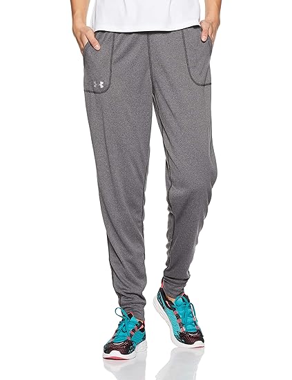 Under Armour Tech Pant Solid Pantalones, Mujer, Gris (Carbon Heather), XS