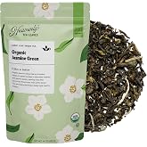 Heavenly Tea Leaves Organic Jasmine Green Tea, Loose Leaf Tea, 16 Oz | Naturally Caffeinated, Great Hot or Iced, Floral Jasmine Scented Green Tea, 16 Oz, Approx. 200 Cups