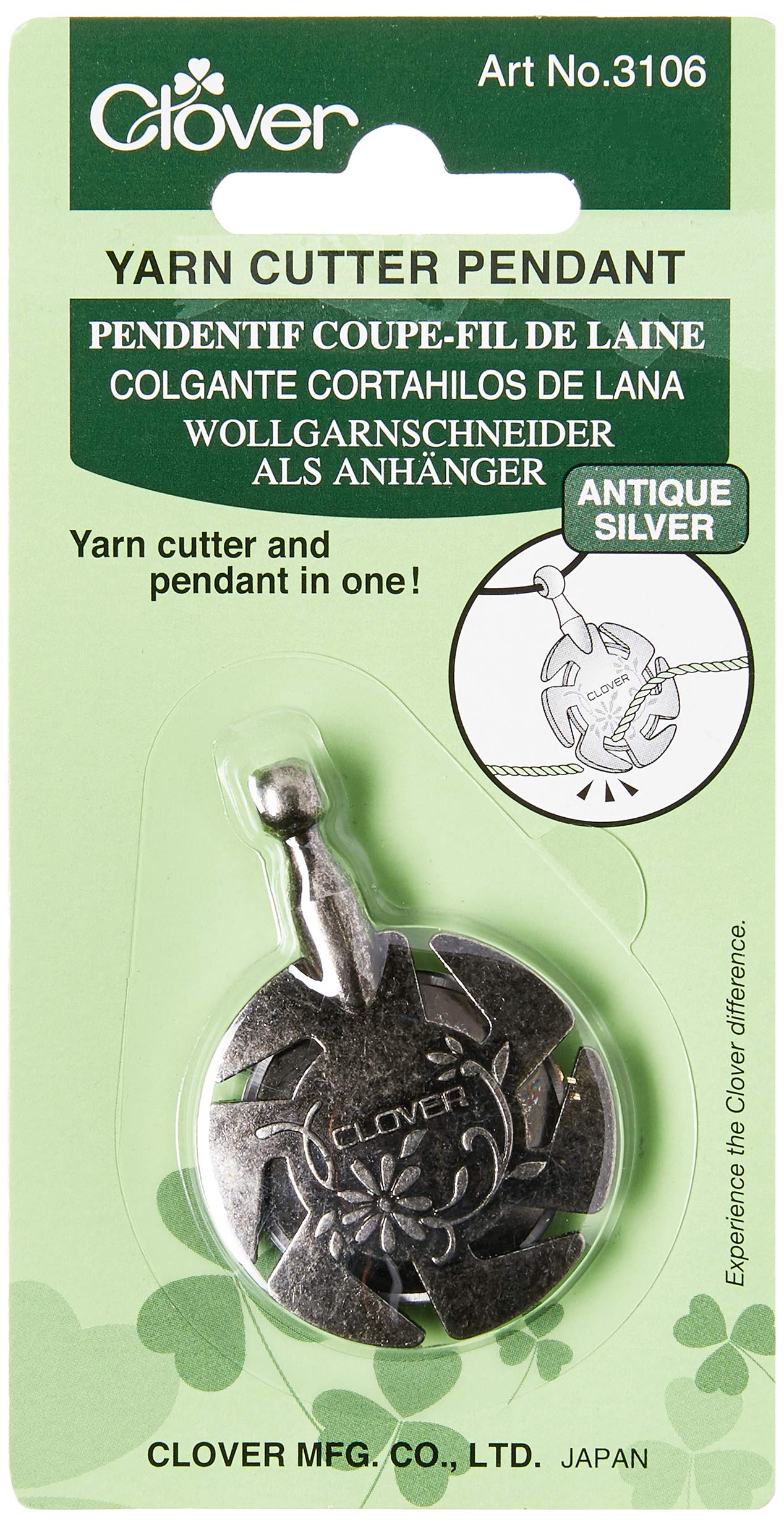 Clover Pendant, Antique Silver 4.9