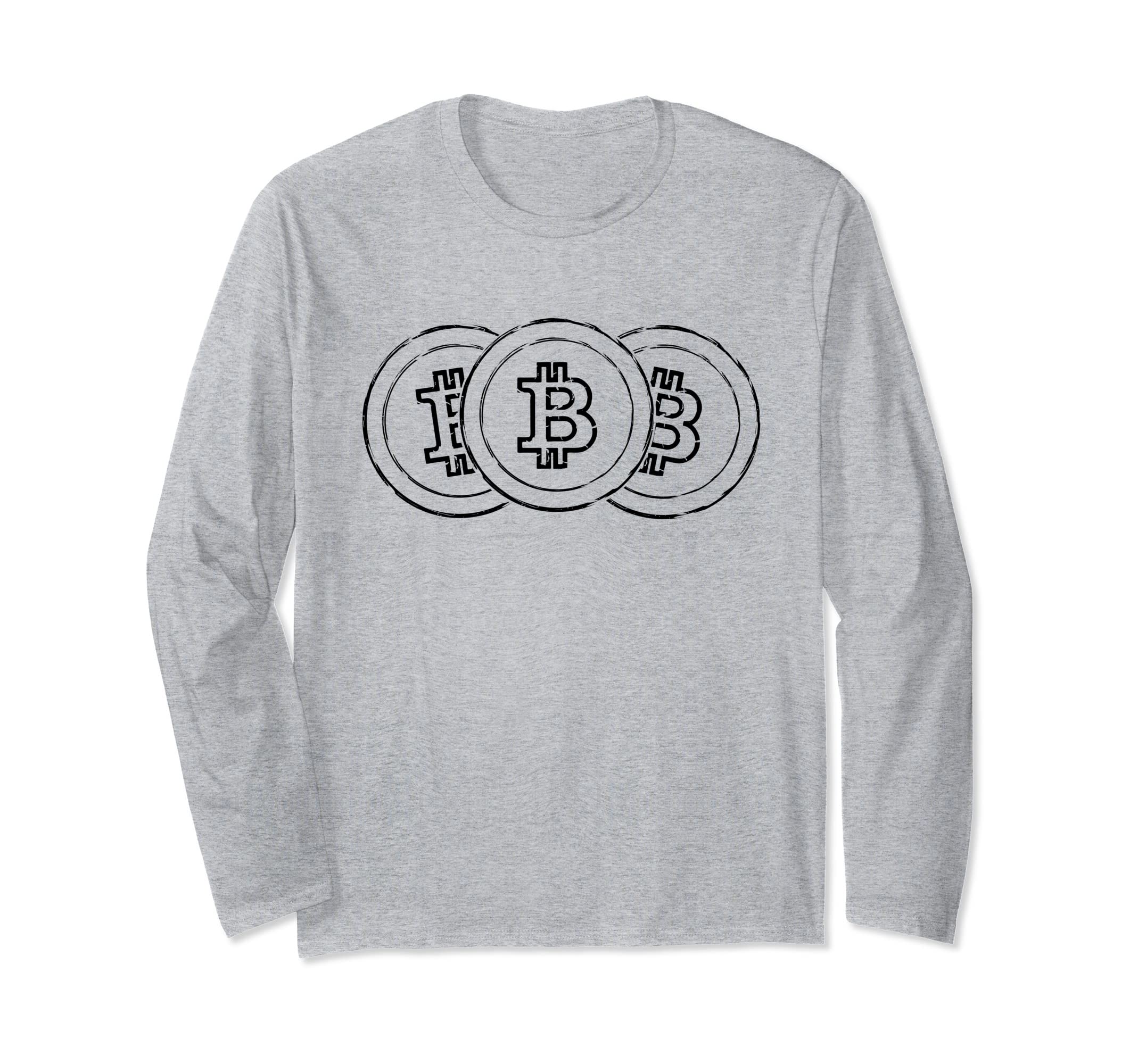 Crypto Currency Bitcoin Cryptocurrency Blockchain BTC Long Sleeve T-Shirt