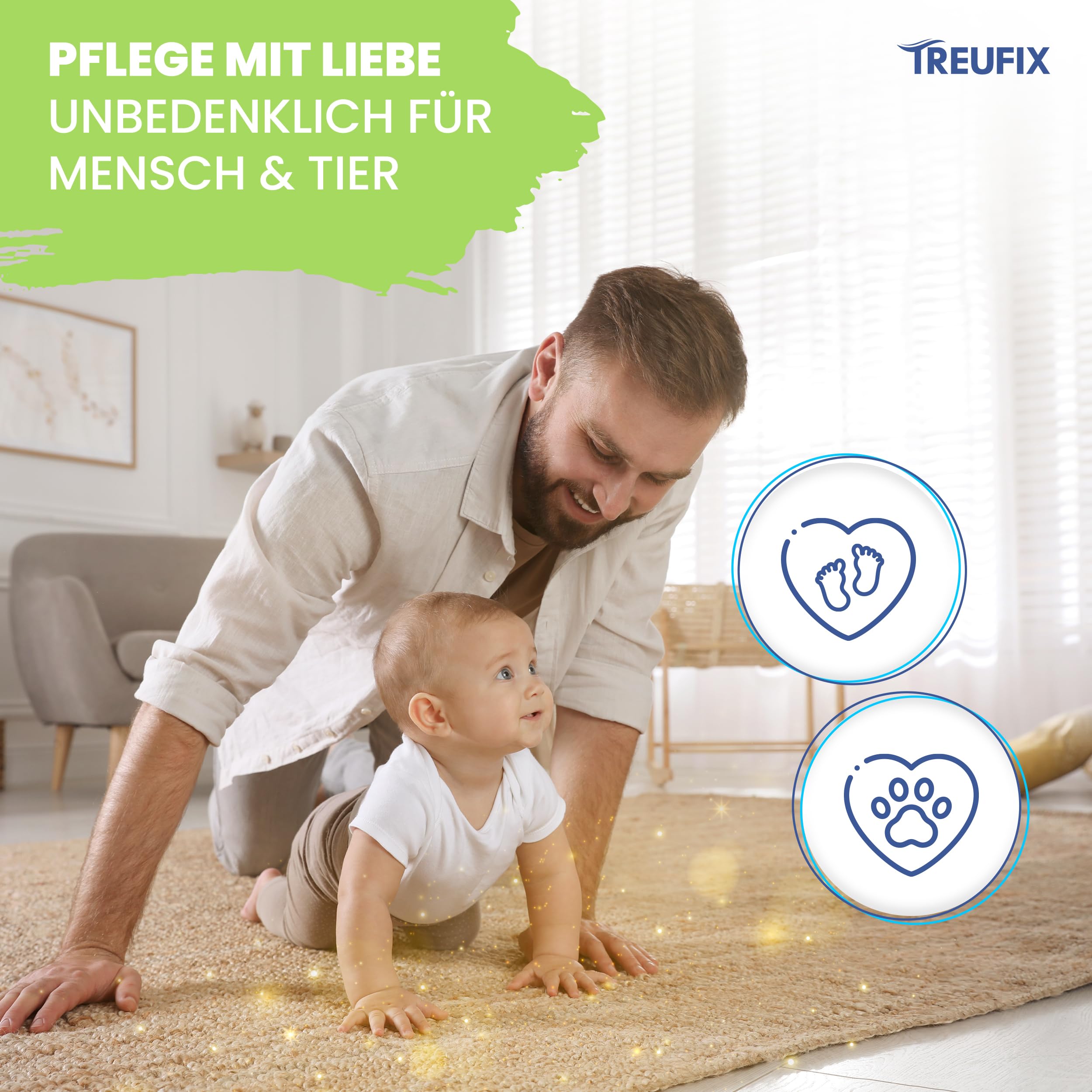 Treufix Teppichreiniger & Polsterreiniger Konzentrat für alle Teppichböden und Polster | Effektives Teppich Reinigungsmittel 1L | Geeignet für alle Waschsauger und Nasssauger | Made in DE 6