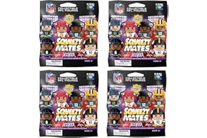 TeenyMates Party Animal NFL 2026 Squeezymates Series 8 Figures, Team Colors, One Size (Squeezymates 2026 NFL 4 Blind Pack Lot)
