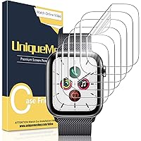 [ 6 Pack] UniqueMe Screen Protector for Apple Watch Series 6/5/4/ Apple Watch SE 40mm, [Invisible] [Bubble Free] Anti…