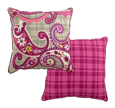 Amazon Com Vera Bradley Reversible Toss Pillow Paisley Meets