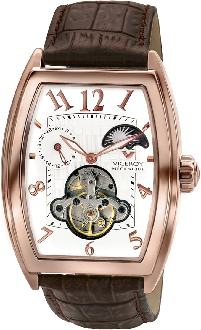 Viceroy Mécanique Collection Gents 24 Hours Sun and Moon Brown Leather