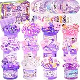 12 Pack Purple Butter Cloud Slime Kit &ndash; Soft Squishy Sensory Toy | for Kids Ages 8-12, Birthday Party Favors, Goodie Bag Fillers for Girls and Boys