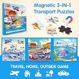 SYNARRY 20 Pieces Magnetic Jigsaw Puzzles for 3 4 5 Year Olds view 2