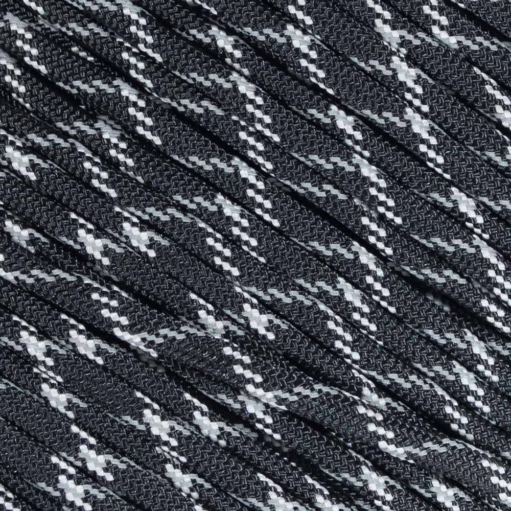 Fluorescent Reflective 550 Type III Guyline Tent Rope Camping Survival Cord High-Visibility Paracord (Reflective and Glow in The Dark Black, 100 Feet)