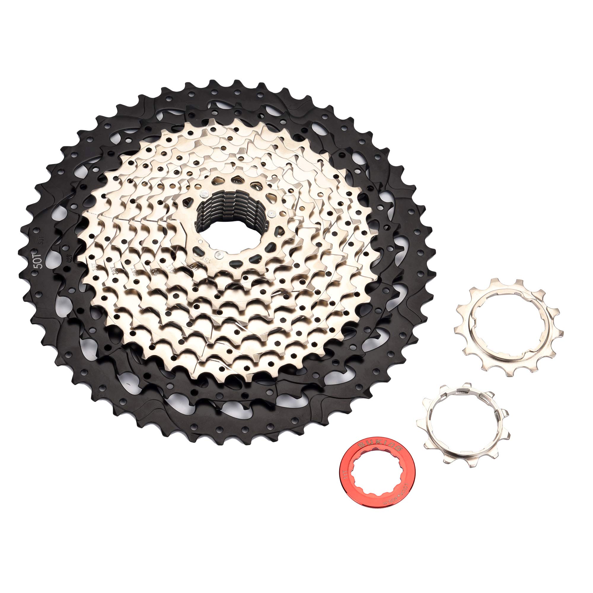 BESNIN 11 Speed/12 Speed Cassette 11-50T 11-52T Bike Freewheel Replacement for Road Bicycle, MTB, BMX (11-50T, 11S)