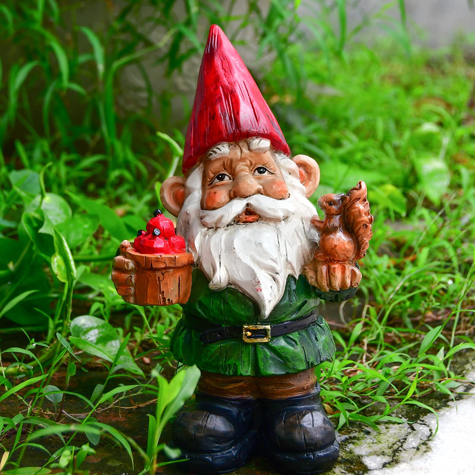 VAINECHAY Outdoor Garden Gnome Ornaments Funny Large Garden Gnomes Statues Ornament for Patio Lawn Home Yard Decorations