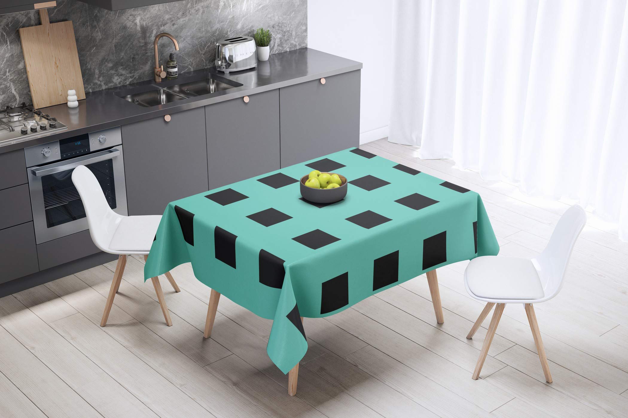 Bonamaison Kitchen Decoration, Tablecloth, 140cm x 140cm - Designed and Manufactured in Turkey