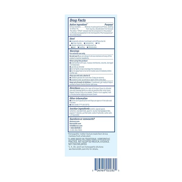BOIRON ARNICARE CREAM NATURAL SOOTHING RELIEF FOR JOINT PAIN, MUSCLE PAIN, INFLAMMATION, SORENESS, AND BRUISES – FAST ABSORBING AND FRAGRANCE-FREE – 4.2 OZ