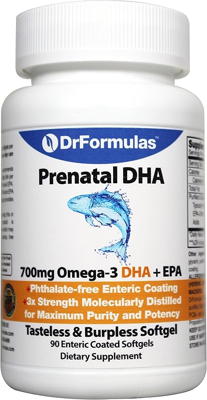 Amazon Com Drformulas Best 700mg Prenatal Dha Epa S American Not Nordic Fish Oil With Omega 3 90 Softgels Health Personal Care