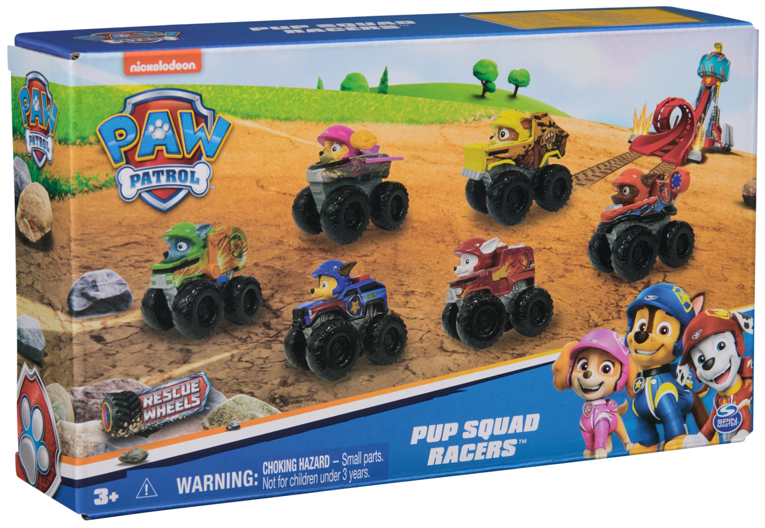 Paw Patrol: Rescue Wheels, 6-Piece Pup Squad Racers, Toy Cars Gift Set, Kids Toys for Boys & Girls Ages 3 and Up