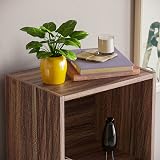 Vida Designs Oxford 5 Tier Cube Bookcase Walnut Wood 5 Shelf Storage view 4