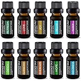 Pure Daily Care Aromatherapy Top 10 Essential Oil Synergy Blend Set – Therapeutic Grade Synergy Oil Blends – Uplift Mind, Body and Spirit – 10 x 10 Ml Blends – No Fillers & No Additives