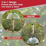Spares2Go Squirrel Baffle Dome Kit 40cm Universal Fitting Bird Feeder Guard view 2