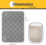 Conlun Cat Litter Mat 61x43 cm PVC Grid Mesh Trapping Quiet Grey view 2