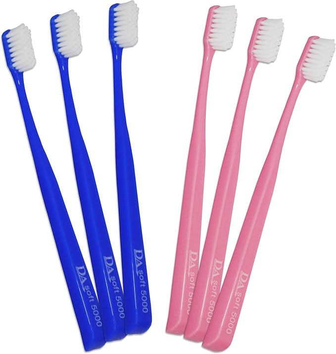 6 x Super Soft Toothbrush Pink & Blue Soft Bristles for Sensitive