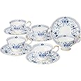 Narumi 9682-21734 Cup and Saucer Set, Milan, Blue, 7.5 fl oz (210 cc), Set of 5, Tea, Made in Japan