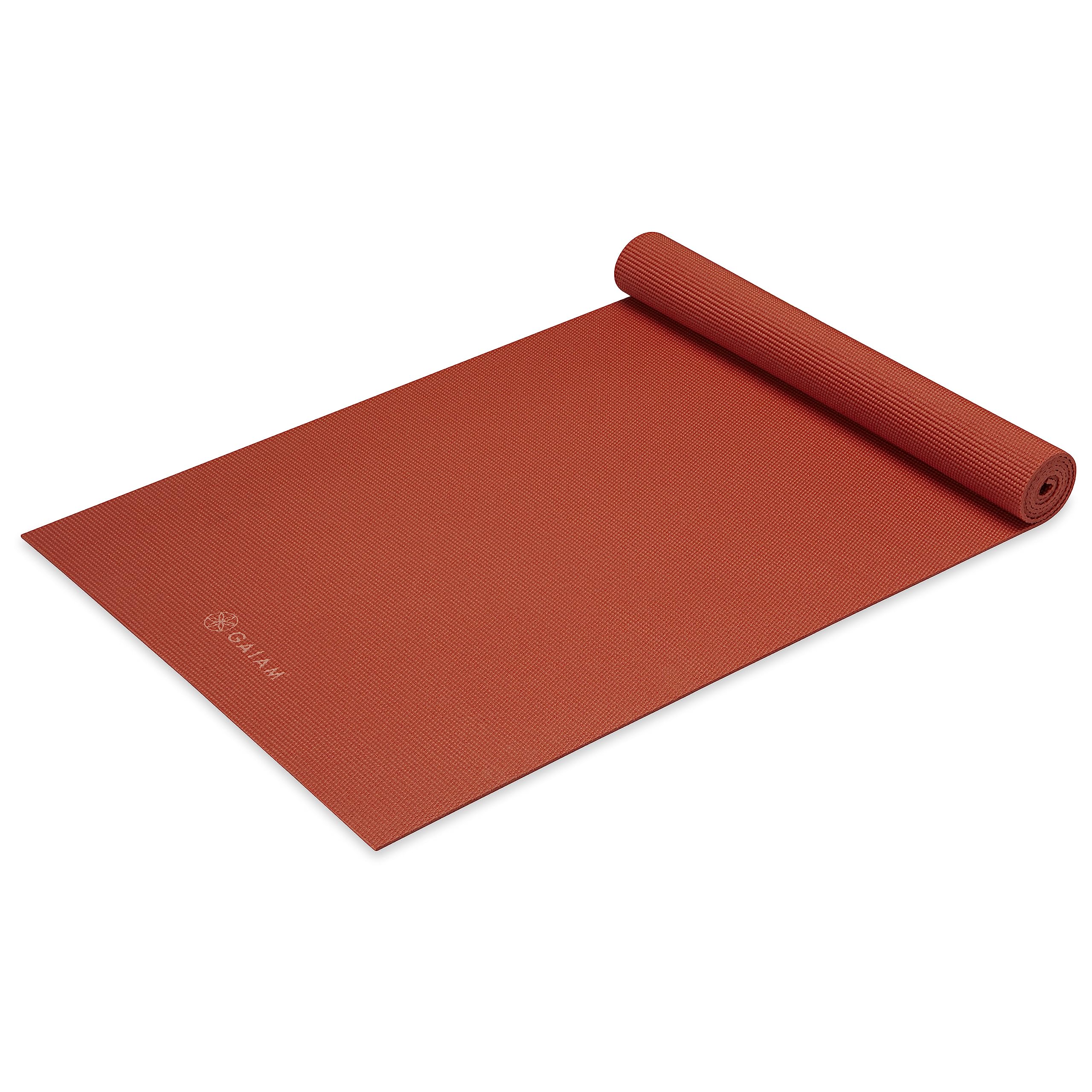 Photo 1 of Gaiam Yoga Mat Premium Solid Color Non Slip Exercise & Fitness Mat for All Types of Yoga, Pilates & Floor Workouts, Sunburnt, 5mm