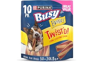 Purina Busy With Beggin' Dog Treats, Twist'd - 10 Count (Pack of 1)