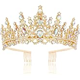 TOBATOBA Queen Crown for Women Crystal Princess Tiaras Rhinestone Wedding Tiara for Bride Birthday Crown for Women Bride Prom Pageant Halloween Costume Cosplay Props Hair Accessories