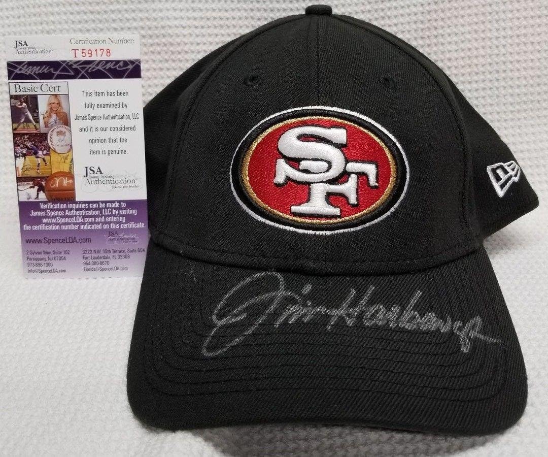 Jim Harbaugh Signed Autographed San Francisco 49ers Hat Jsa Autographed Nfl Hats At Amazon S Sports Collectibles Store