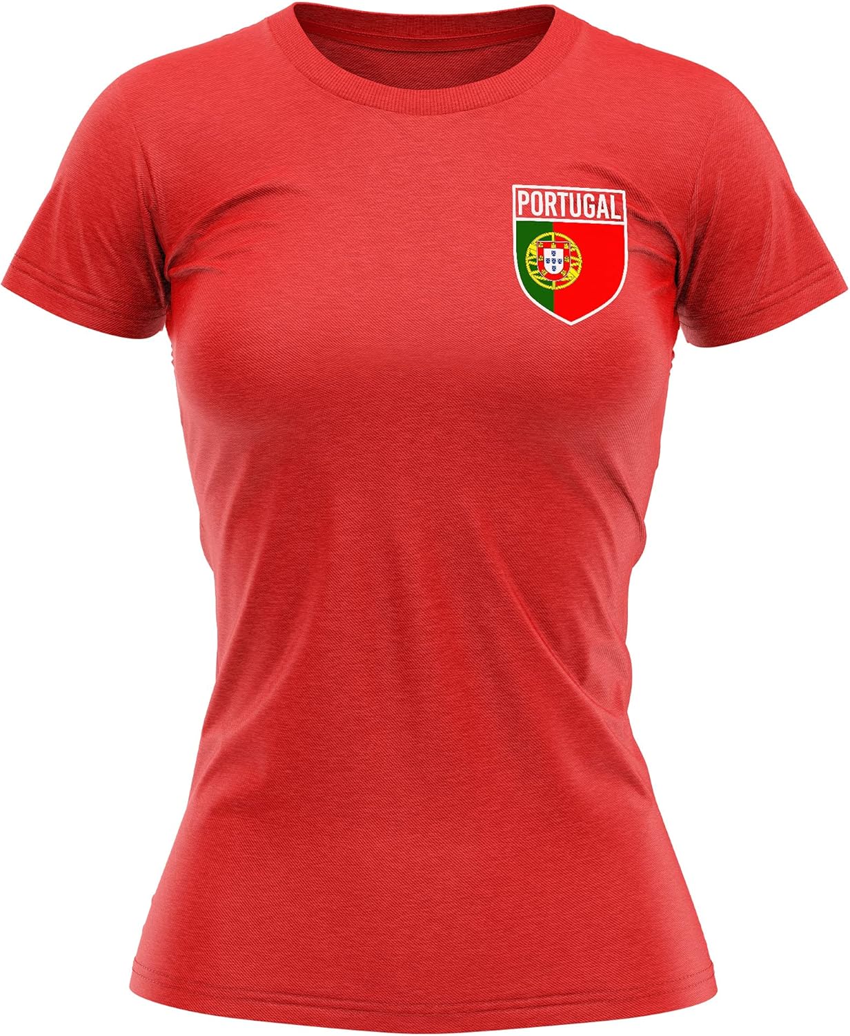Portugal Football Shirt Women Retro Portugal Flag Badge T Shirt