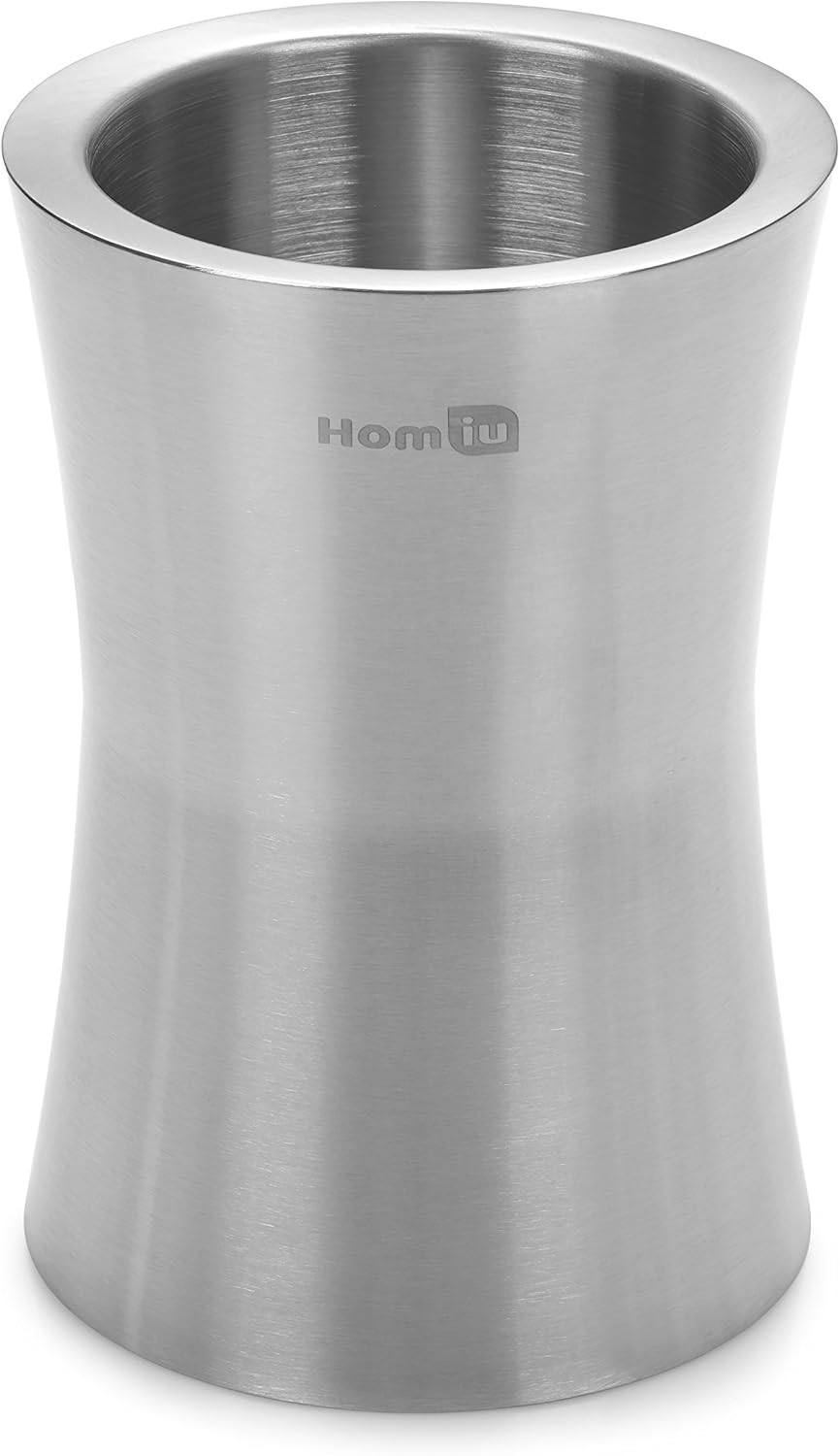 Homiu Wine Cooler Bucket 2.5 Liters Stainless Steel Matt Finish Capacity Long-Lasting Double Wall Insulation For Added Chill