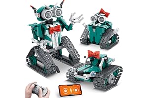 IQKidz APP/Remote Control STEM Building Kits for Kids Ages 8-12 - 3 in 1 RC Robot Car Toys, 440 Pcs Educational Science Projects, Gift Ideas for Boys Girls