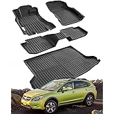 Floor Mats for Subaru Crosstrek 2016 2017, Fit for XV Crosstrek 2013 2014 2015, Custom for Impreza 2012 2013-2016, All Weather Car Accessories Floor Liners Cargo Trunk Mat for Subaru SUV Black 4PCS
