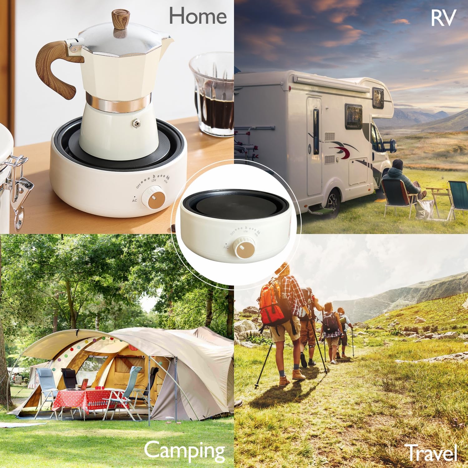 Mini Hot Plate, Electric Stove - 500w Hot Plate, Small Electric Stove, Perfect Size For Moka Pot, Making tea And More, Suitable For Kitchen, RV Camping, Outdoor Use