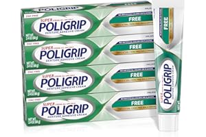 Super Poli-grip Original Formula Zinc Free Denture Adhesive Cream, 4 Count